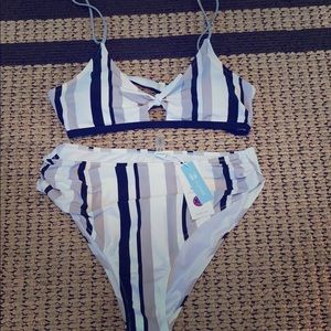 quiet summer tricolor bikini